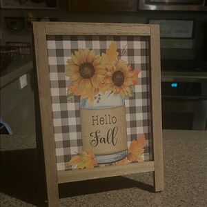 Rustic Fall Sunflower Plaque